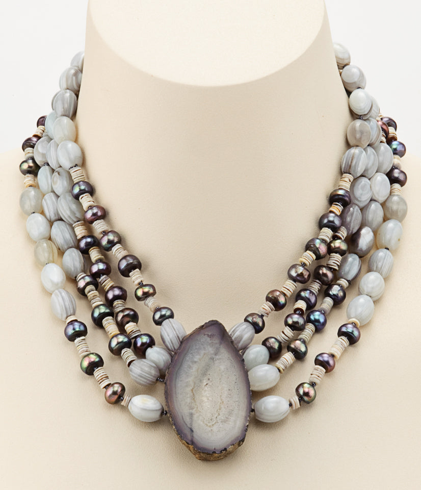 botswana agate necklace