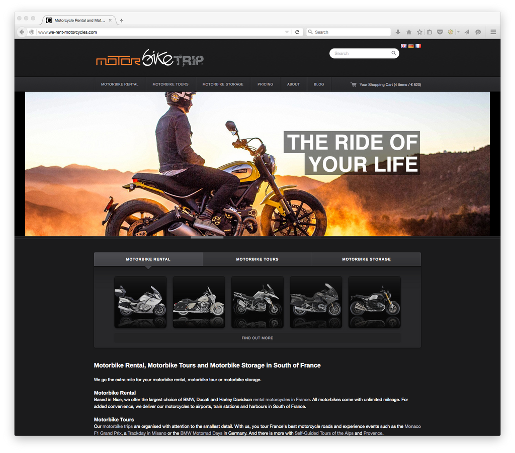 Book Rental Motorcycle Online