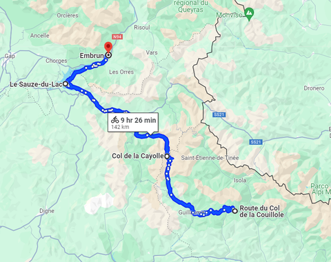 Col de la Couillole to Embrun - Alpines route