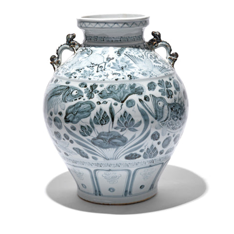 Blue & White Porcelain Planter - Qilin In Clouds | Indigo Antiques ...