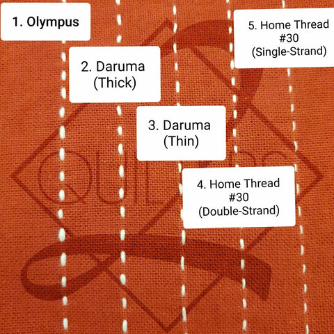 Daruma Sashiko Thread, Brown #218 - A Threaded Needle