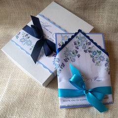 Boxed handkerchief invitation