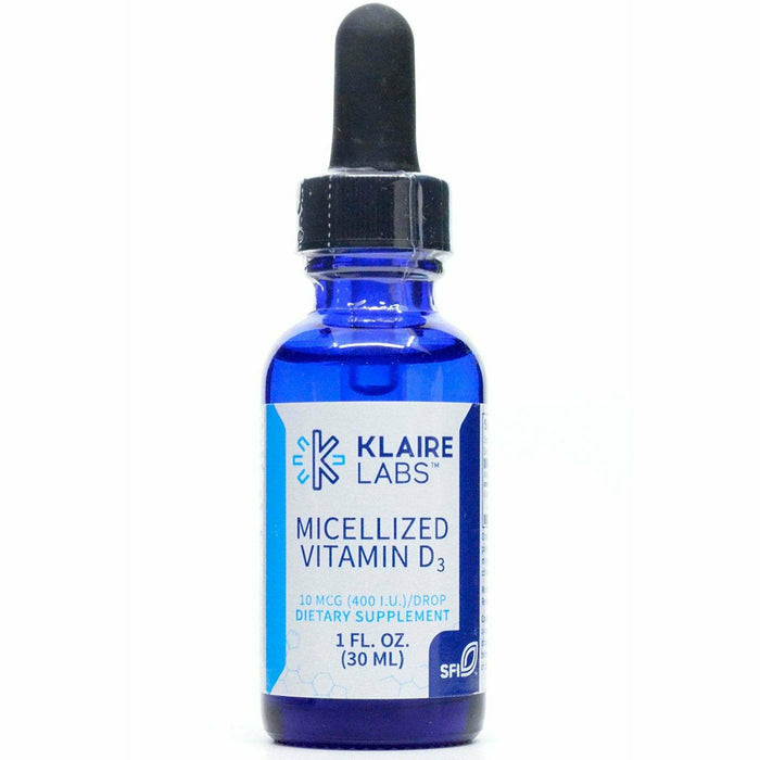 Micellized Vitamin D3 Liquid 1 Fl Oz 600 Servings By Klaire Labs