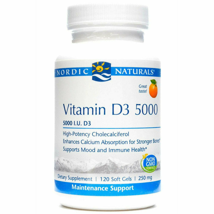 Vitamin D3 5000 Iu 120 Gels By Nordic Naturals