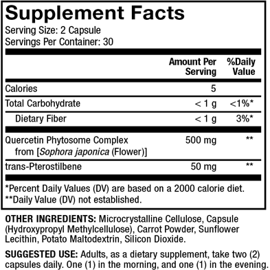 Quercetin and Pterostilbene Advanced | 60 caps | Dr. Mercola® — Blue Sky  Vitamin