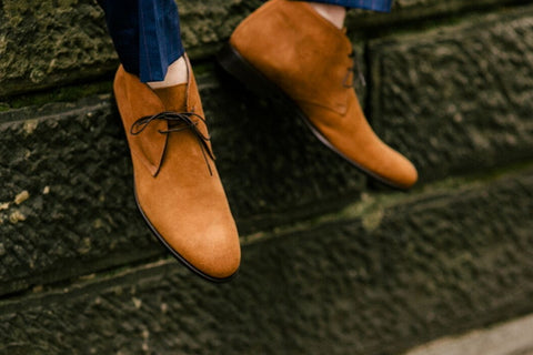 denim leather shoes
