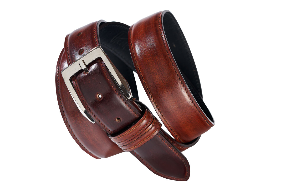 Men's Chocolate Brown Italian Leather Belt – Paul Evans