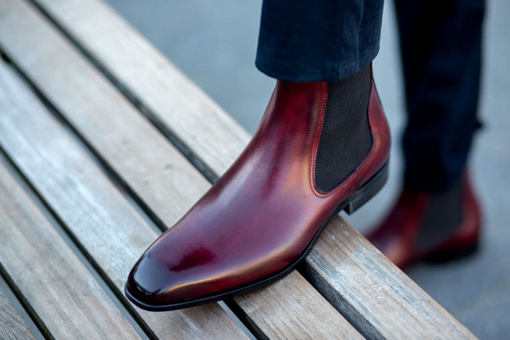 oxblood chelsea boots