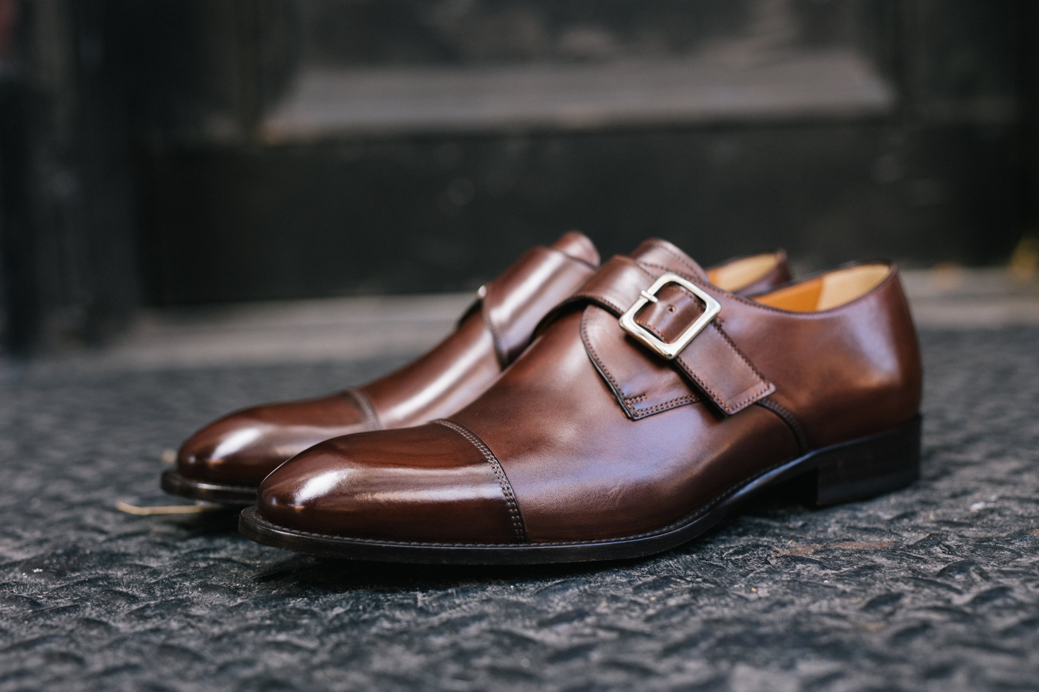 The Olivier Single Monk Strap - Brown