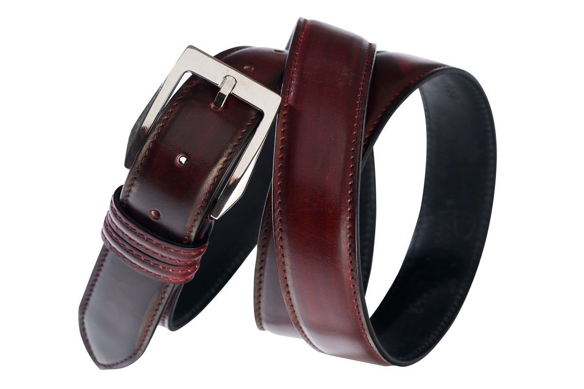 Men's Italian Leather Belt - Cafe Suede