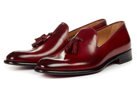 oxblood mens loafers