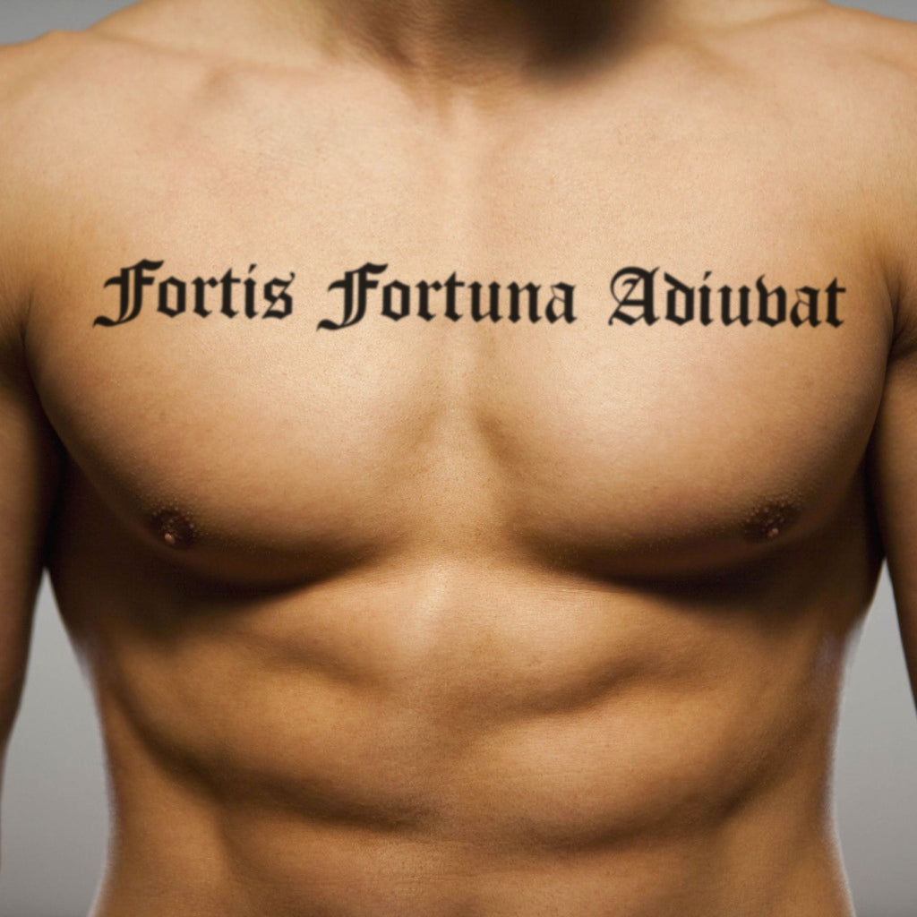 Fortis Fortuna Adiuvat Temporary Tattoo Sticker - OhMyTat