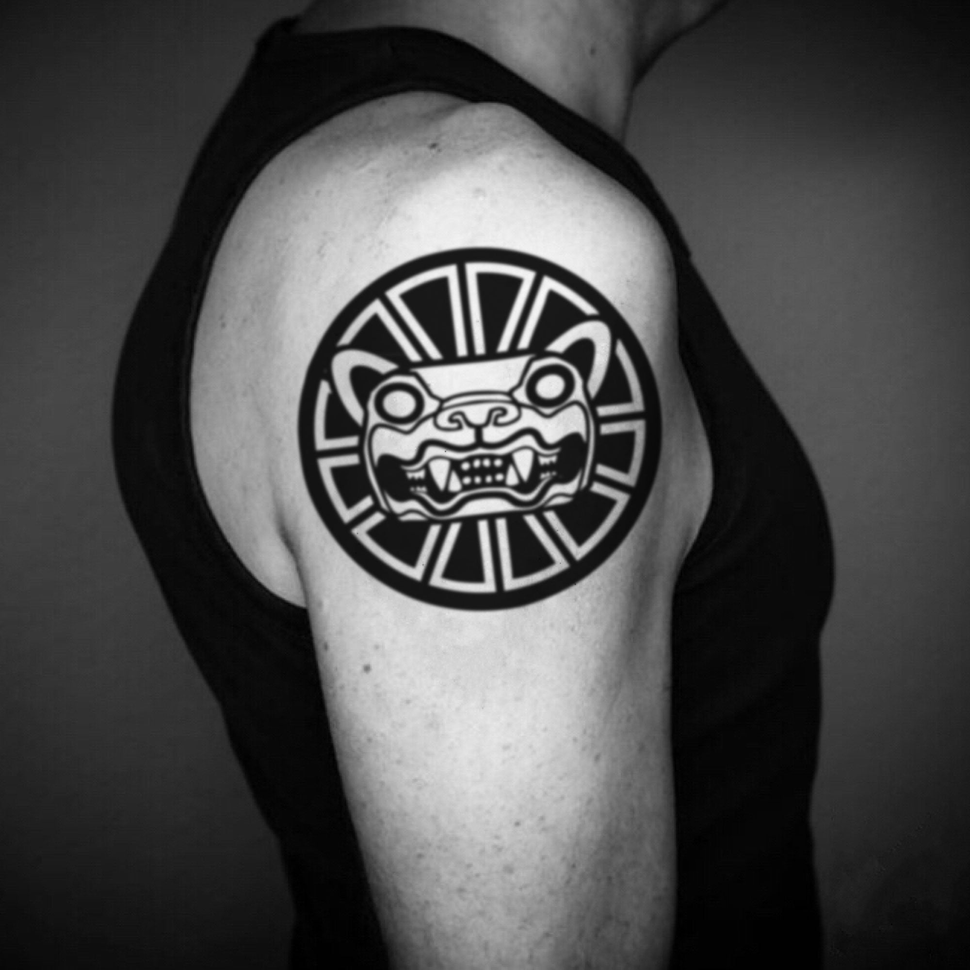 aztec jaguar symbol tattoo