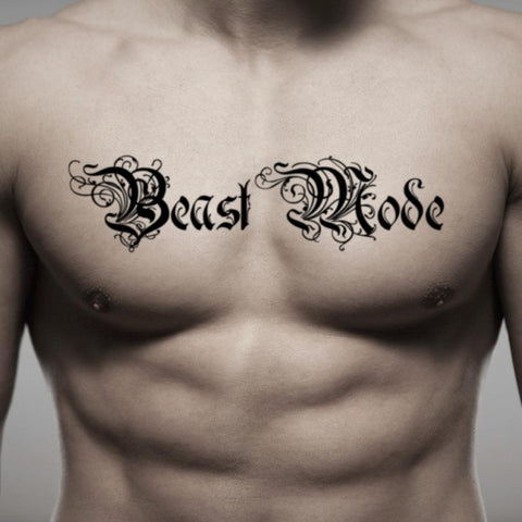 Tattoo designs  Chest tattoo lettering Cool chest tattoos Tattoos