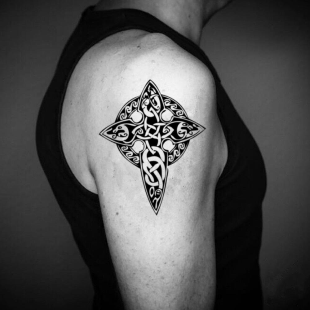 Wild One Cross tattoo design  LuckyFish Inc and Tattoo Santa Barbara