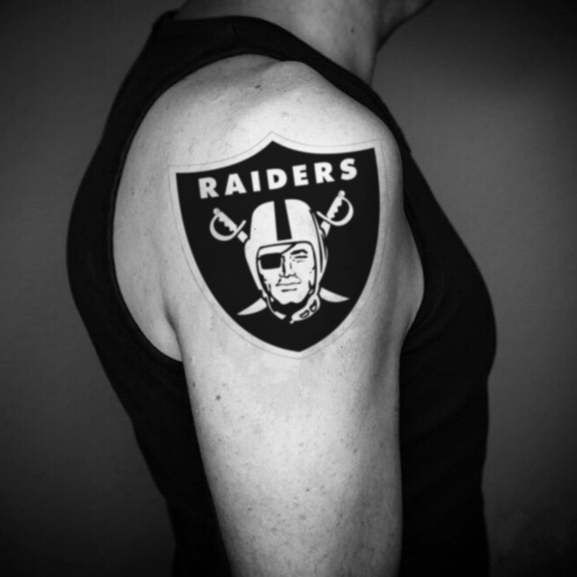 Oakland Raiders Temporary Tattoo Sticker Ohmytat