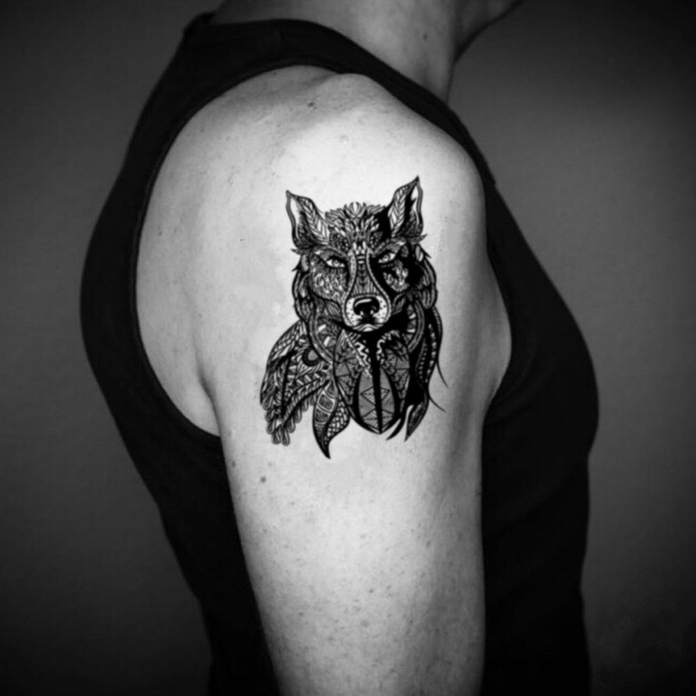 wolf tribal tattoos designs arm