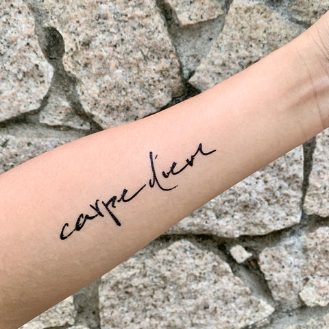 Beautiful Disaster Cursive Writing Temporary Tattoo Sticker  OhMyTat