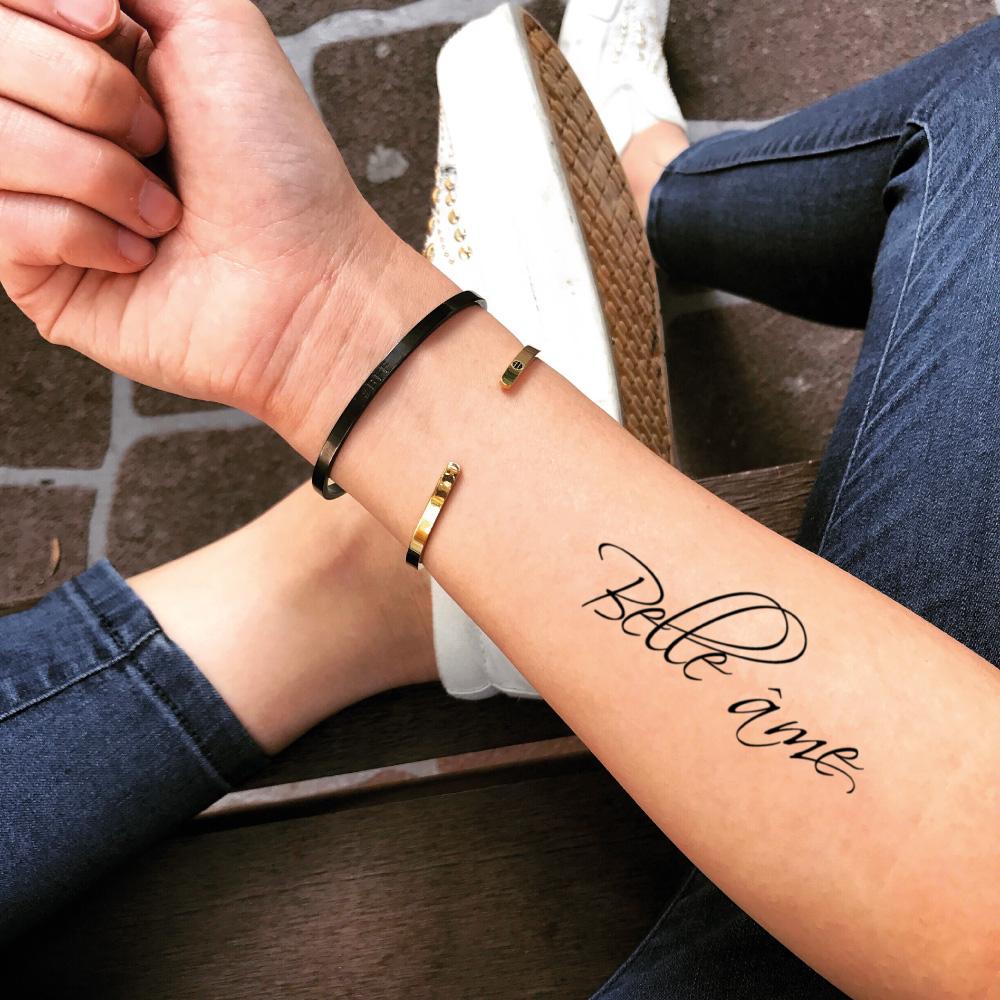 belle ame  free tattoo lettering scetch