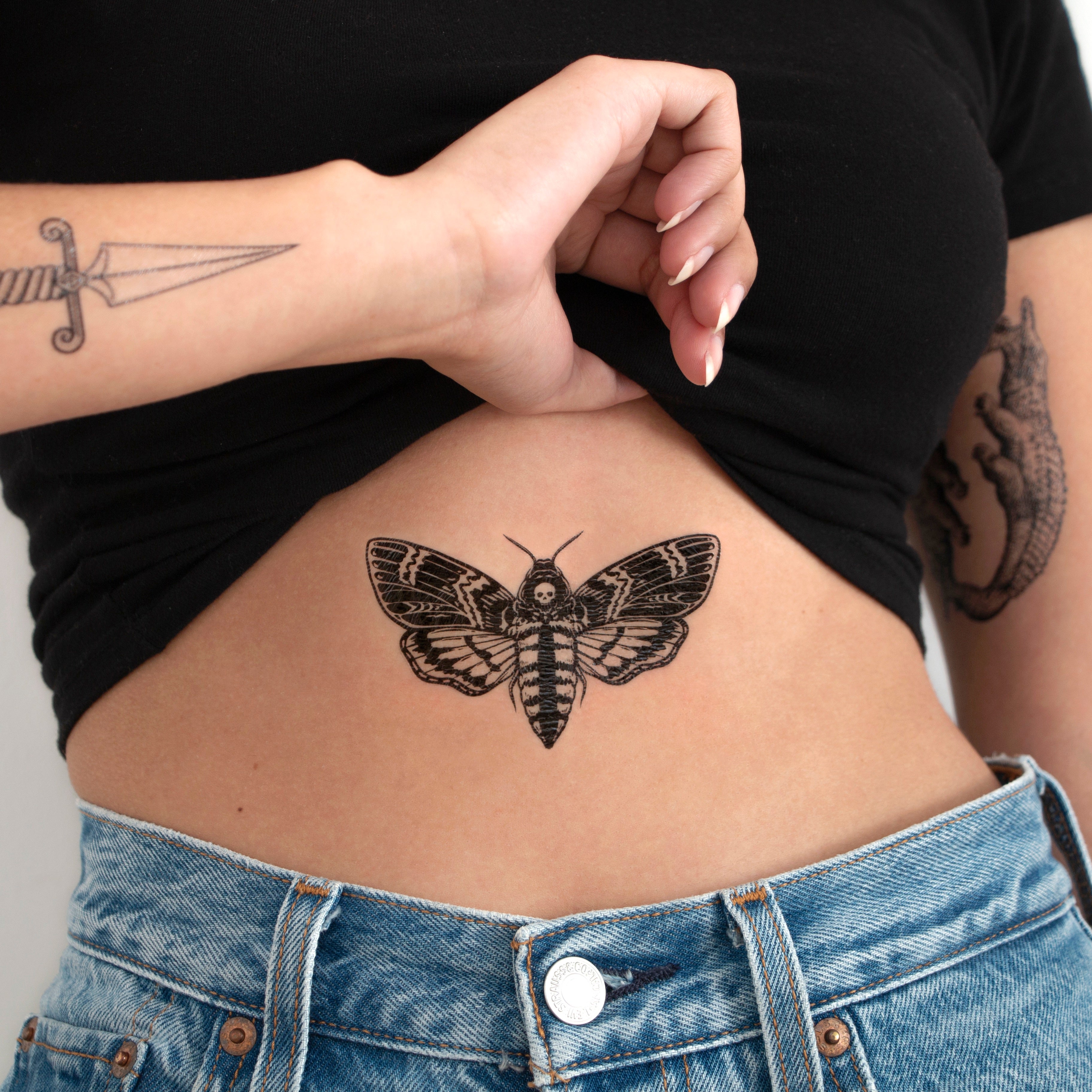 Stomach Graphic Butterfly tattoo at theYoucom