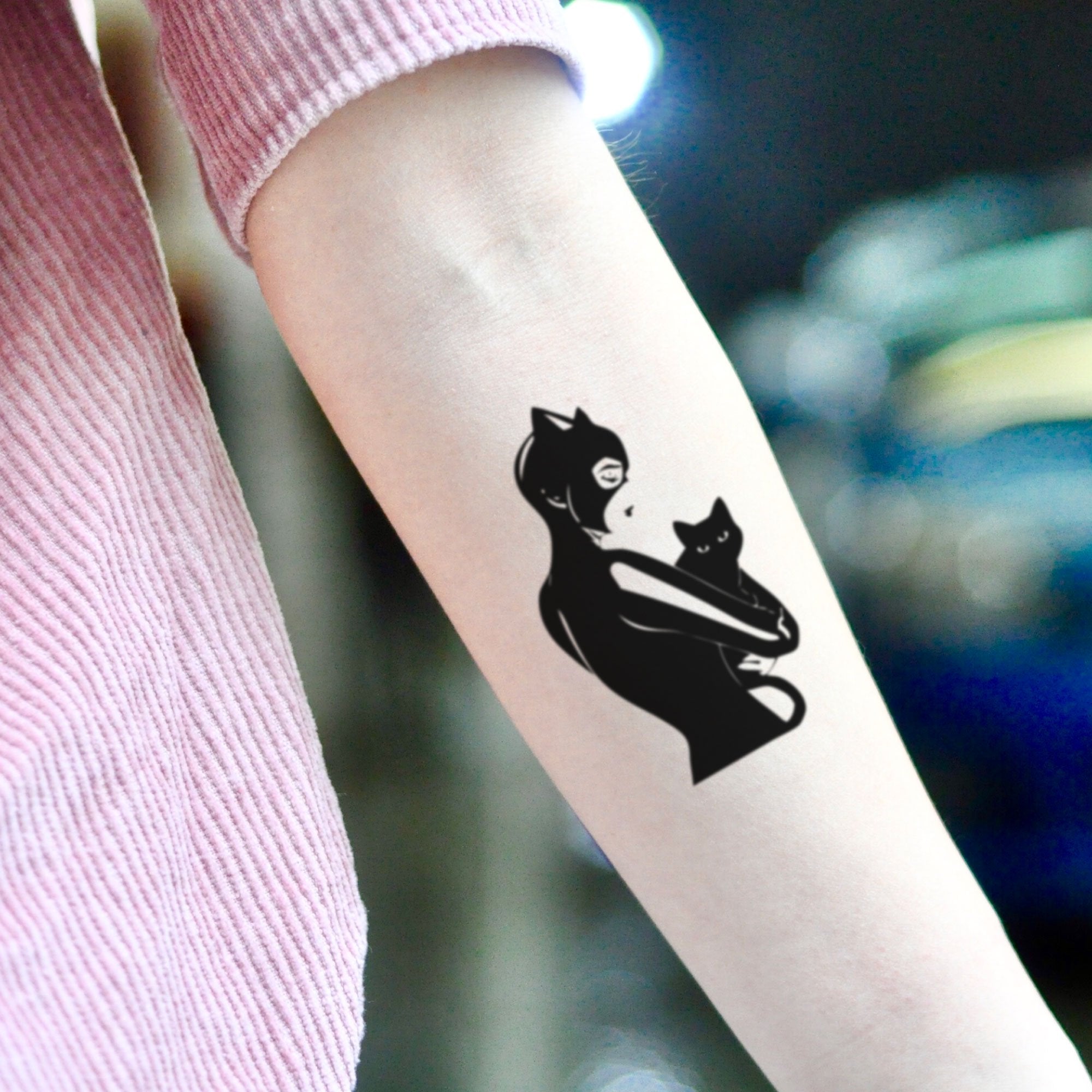 Catwoman Temporary Tattoo Sticker Ohmytat