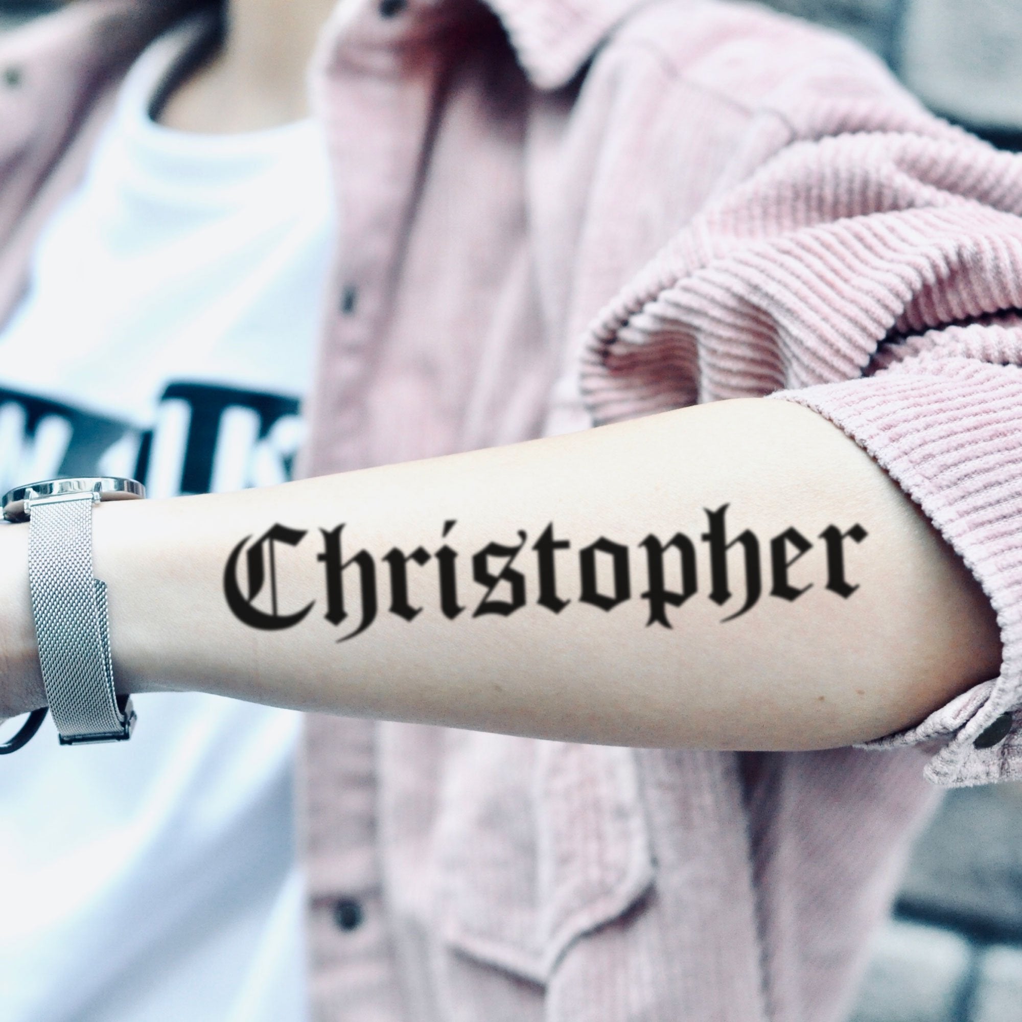 Christopher Ambigram Tattoo Stencil By ChrisR1982Edin