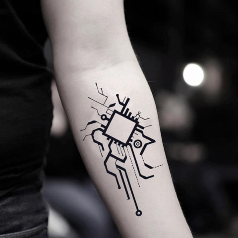 circuit hand tattoo