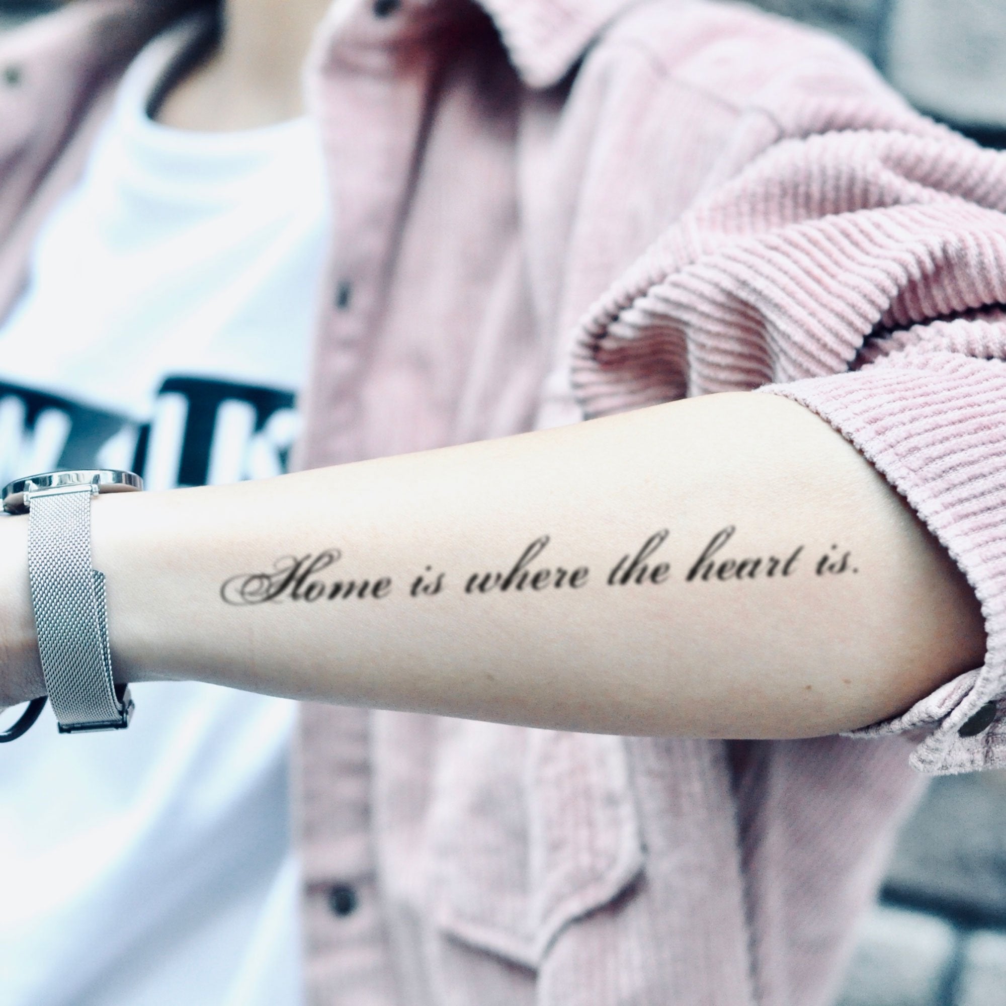 Home Is Where The Heart Is Temporary Tattoo Sticker Ohmytat