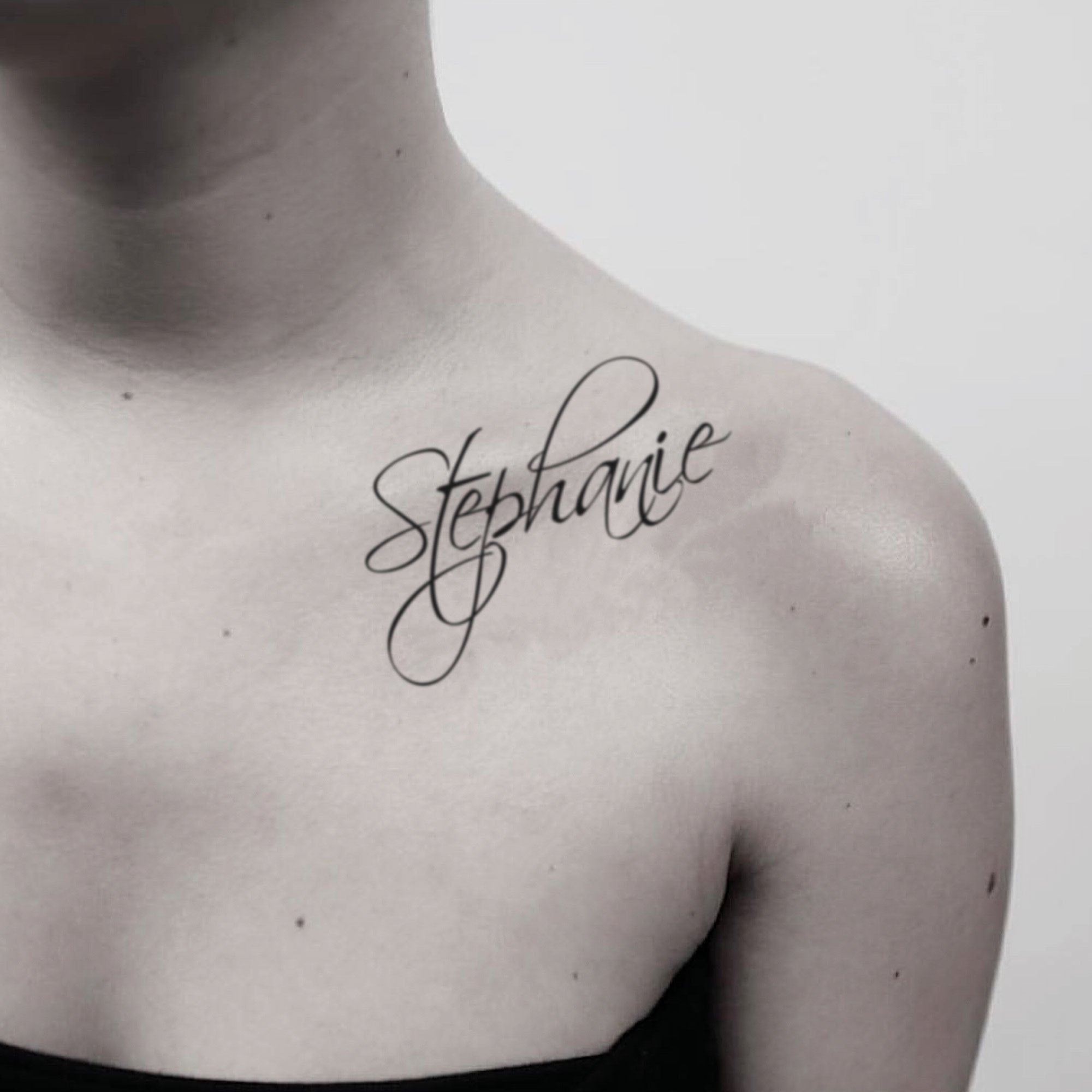 Name shoulder Tattoos for Women Ideas and Designs for Girls