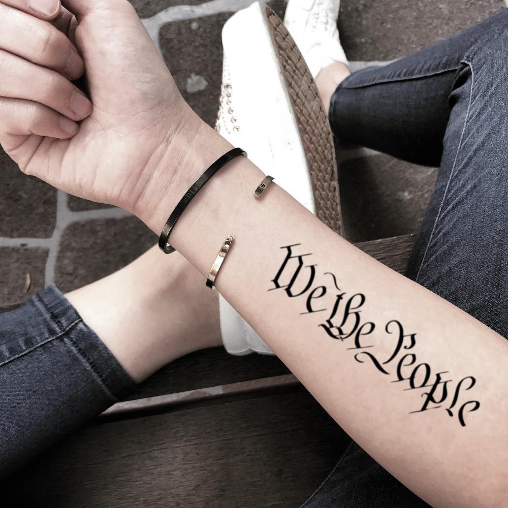 We The People Bill of Rights Declaration of Independence Temporary Tattoo  Sticker  OhMyTat