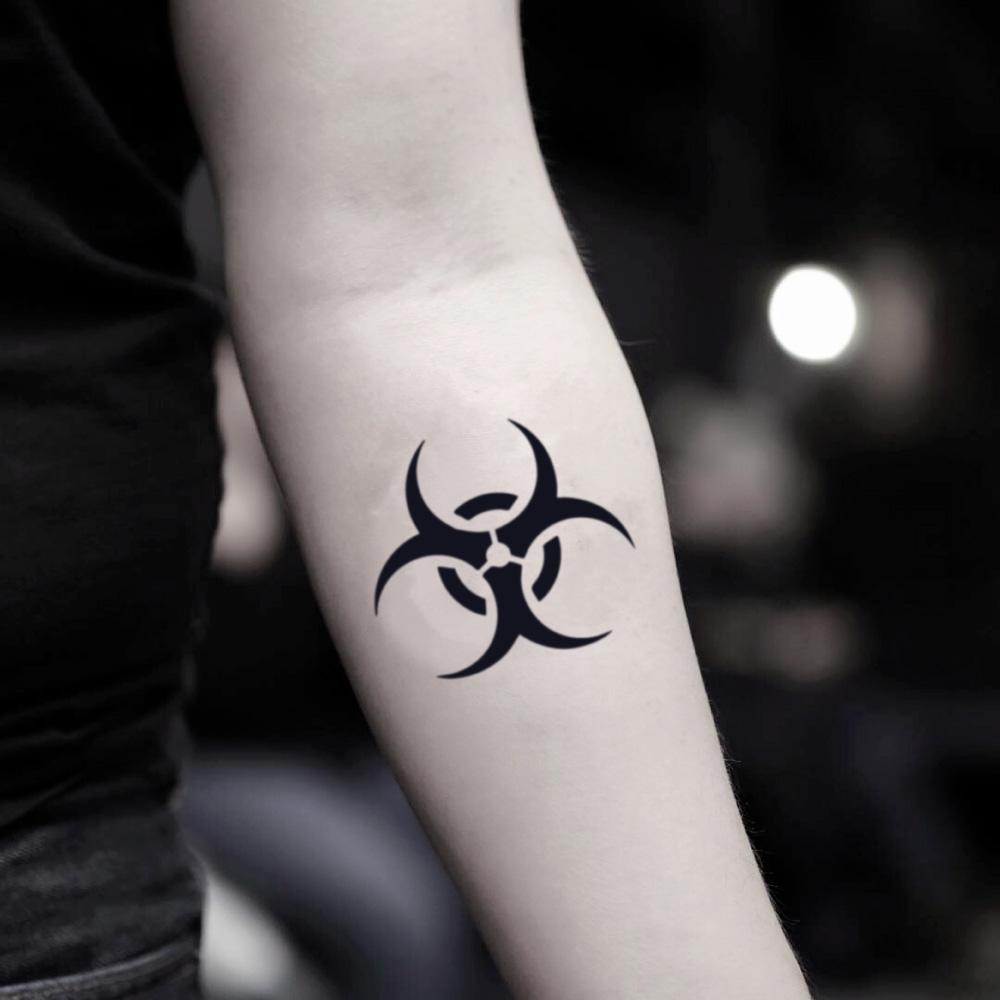 Biohazard Symbol Temporary Tattoo Sticker Ohmytat