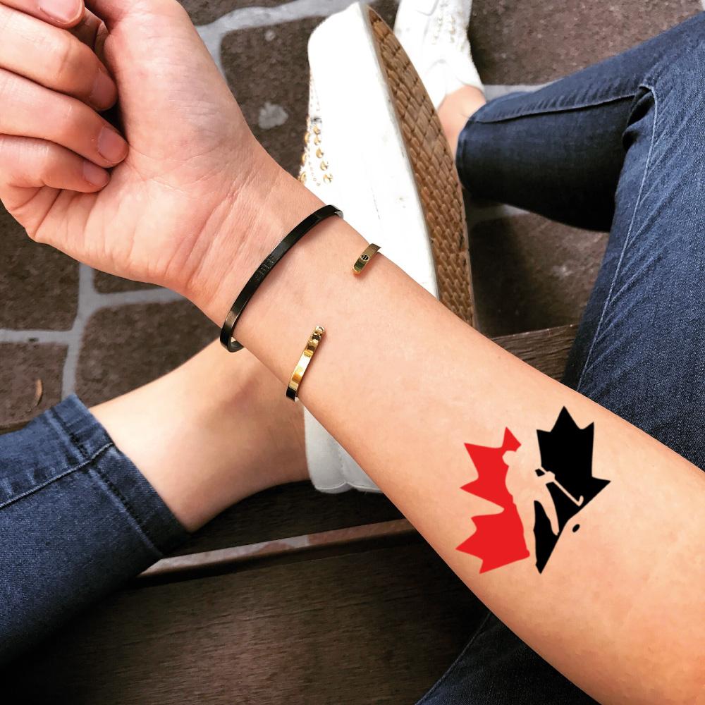 Canada Hockey Temporary Tattoo Sticker Ohmytat