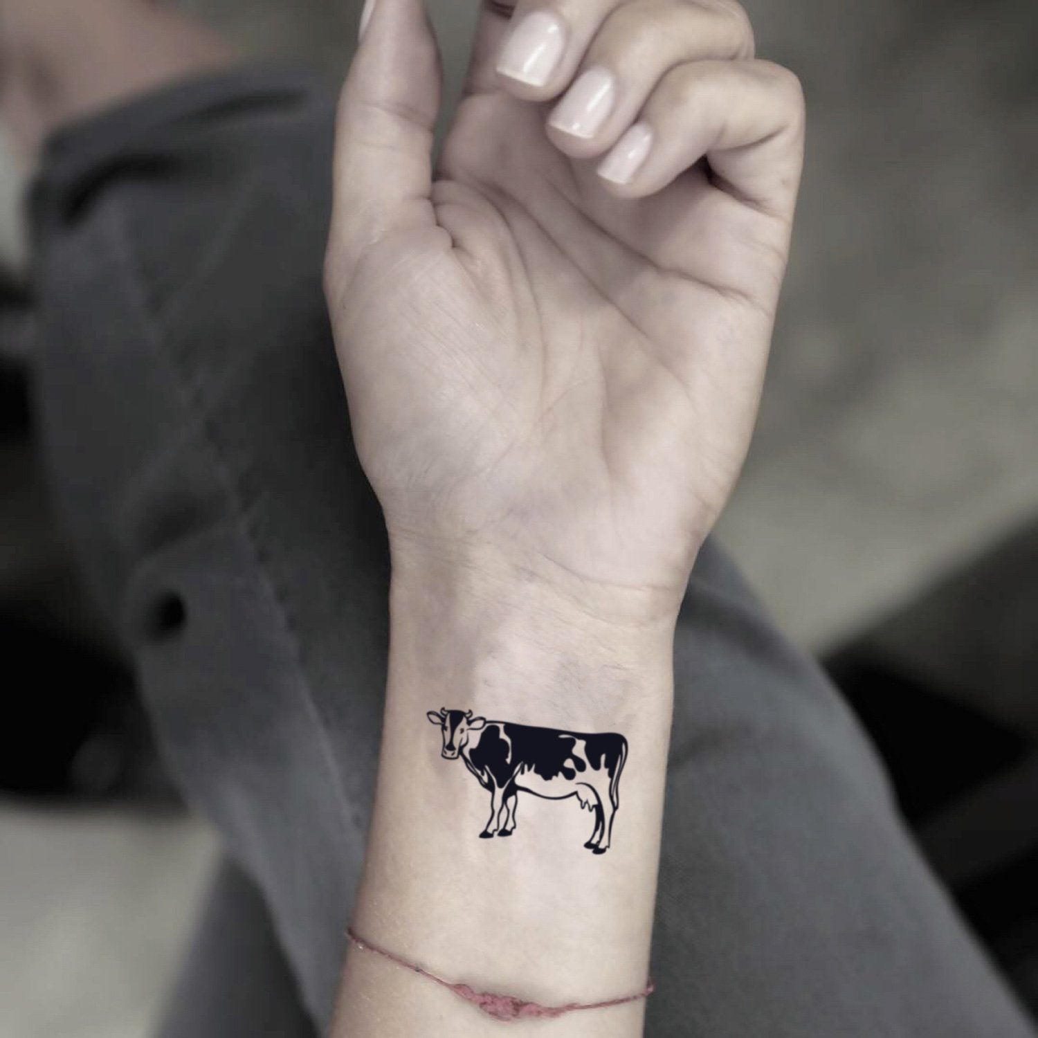 Cute Cow Tattoo by Honest Josh at Black Cat – Black Cat Collective