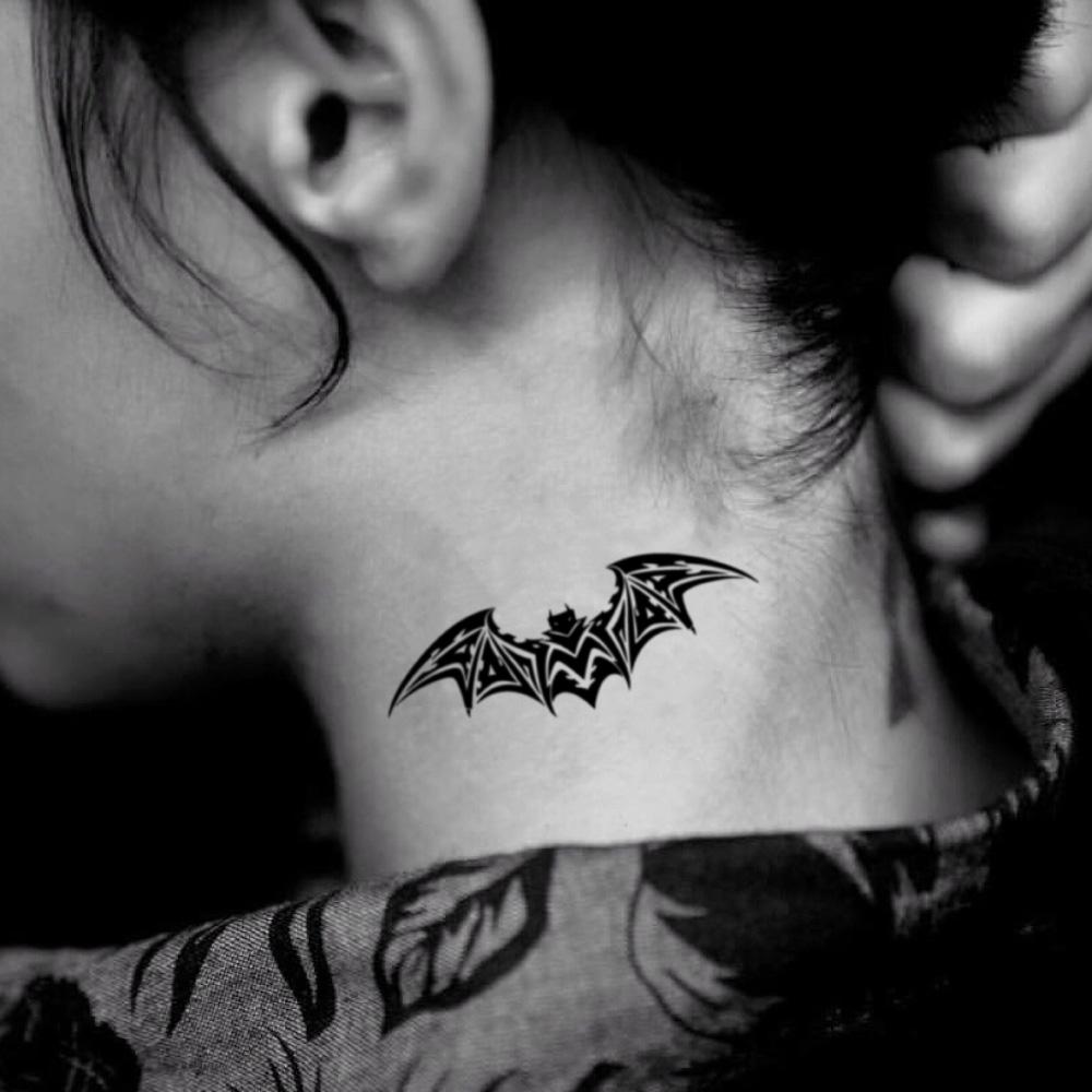 Bat Tattoos and Their Meanings | Stunning Time Lapse Neck Tattoo - YouTube