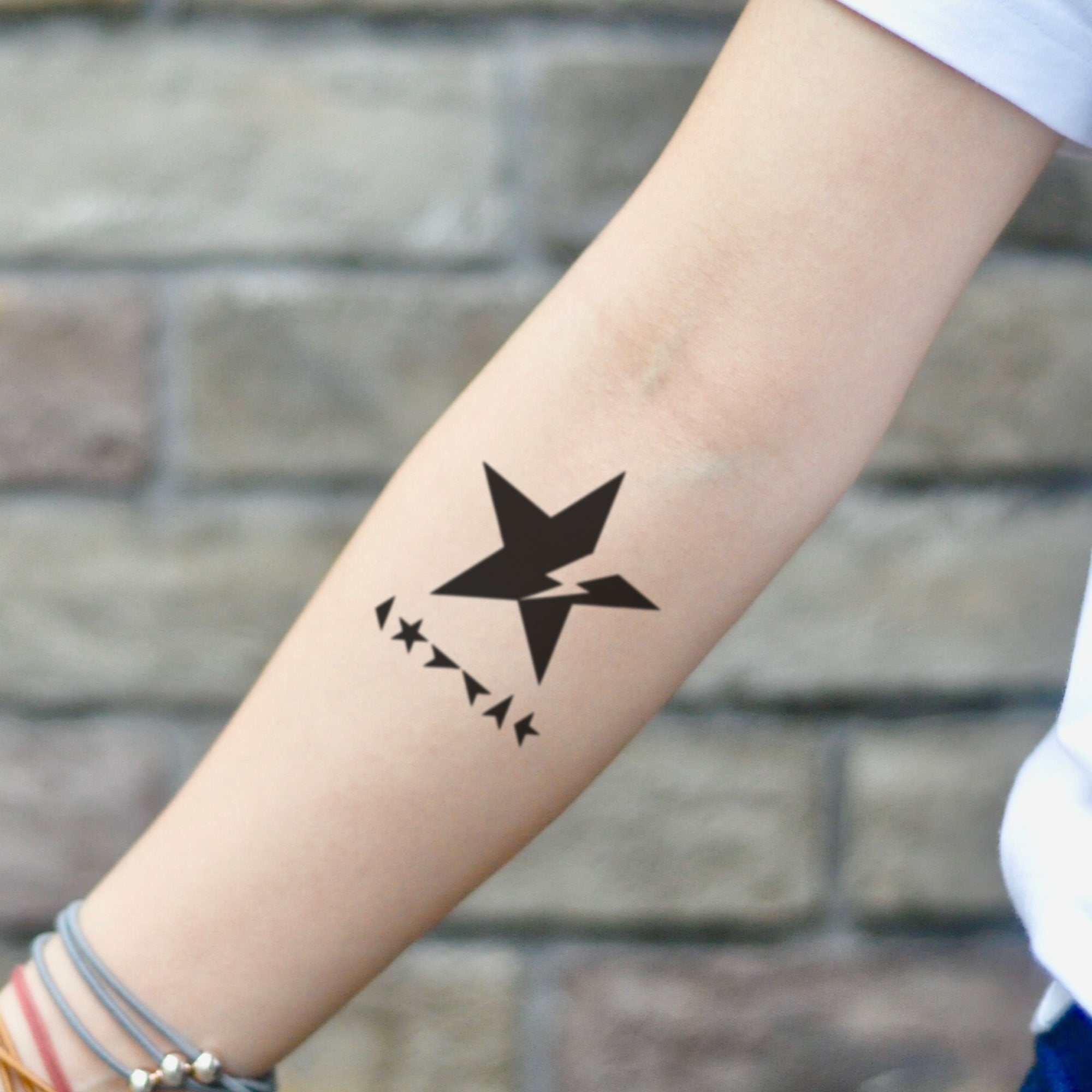 David Bowie Blackstar Temporary Tattoo Sticker Ohmytat