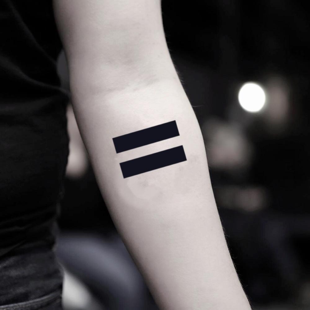 Minimalist equal sign temporary tattoo get it here 