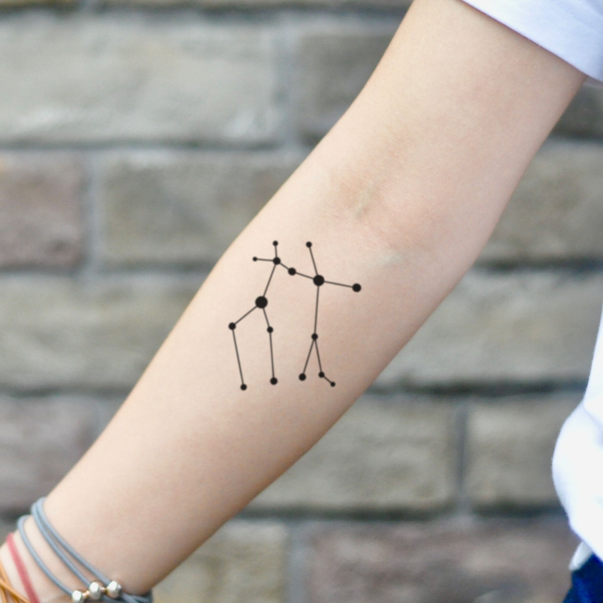 Minimalist Virgo Constellation Temporary Tattoo Set of 3  Small Tattoos