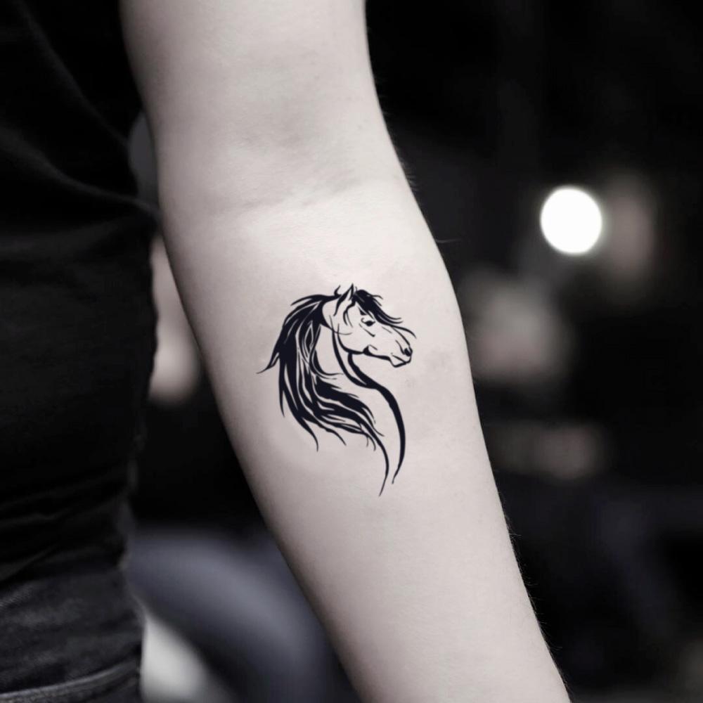 Cool Horse Tattoo On Ankle - Tattoos Designs