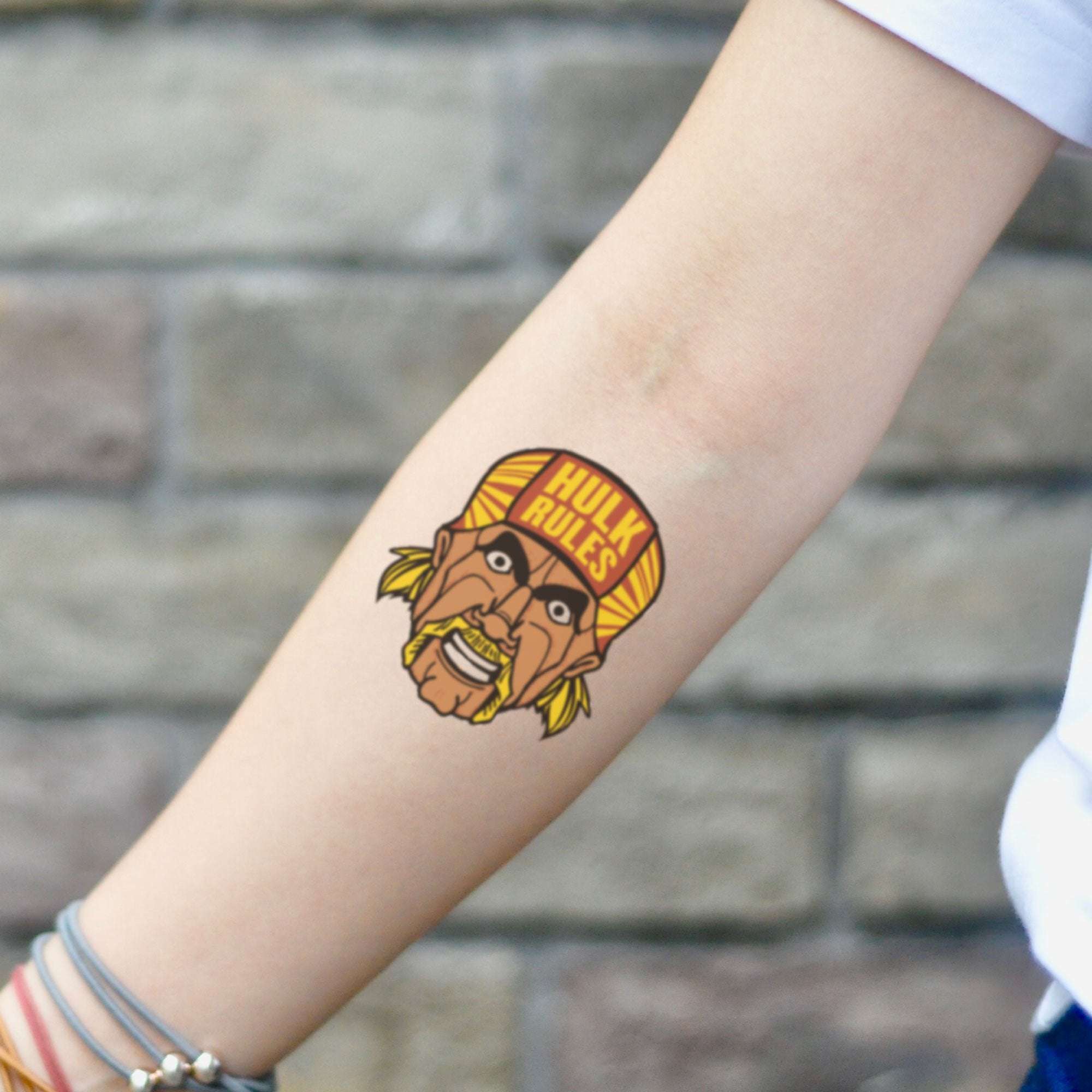 Allieret hvile glæde Hulk Hogan WWE Temporary Tattoo Sticker - OhMyTat