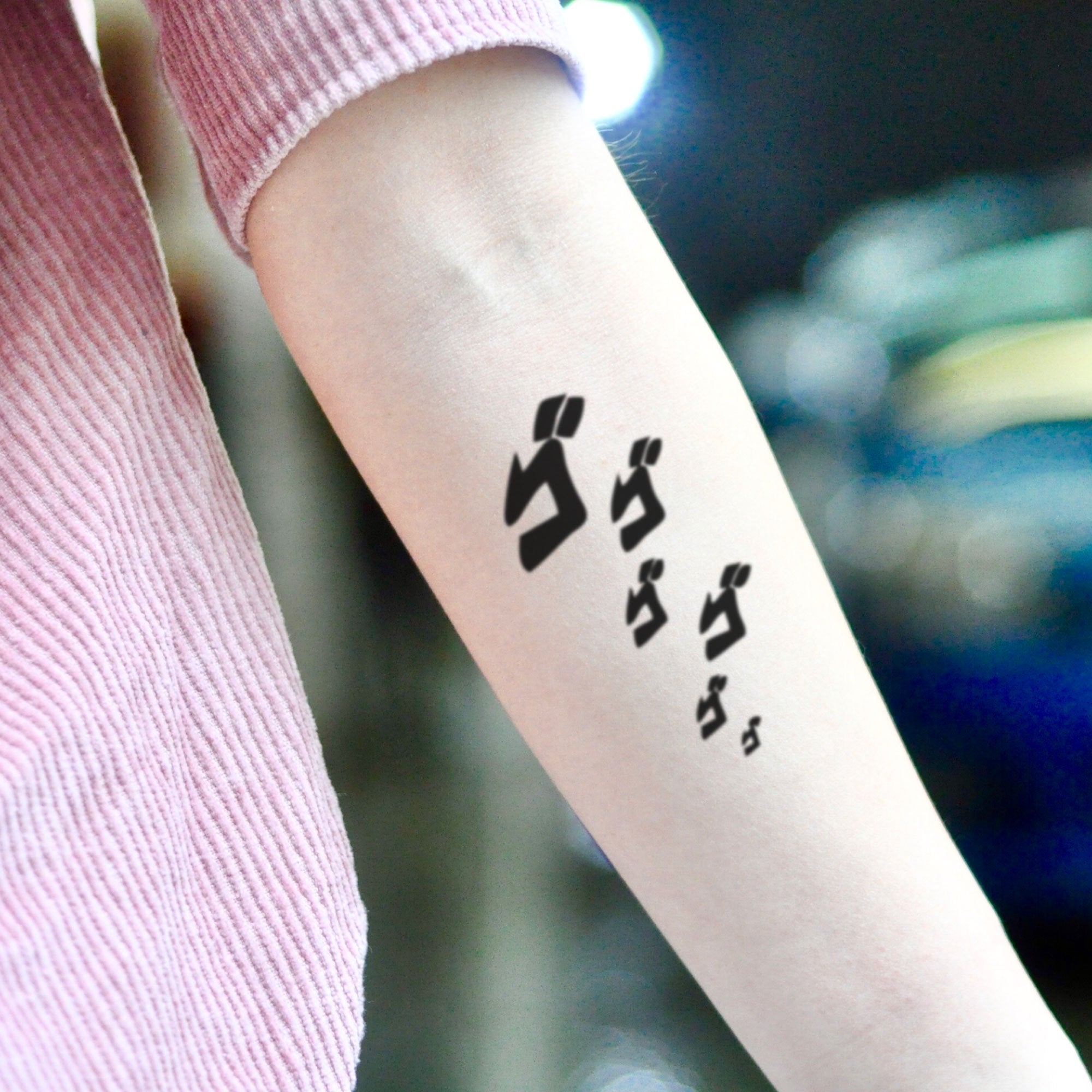 JJBA MENACING ゴゴゴ Jojo's Bizarre Adventure Temporary Tattoo Sticker