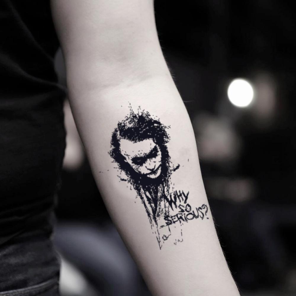 Why So Serious Joker Temporary Tattoo Sticker - OhMyTat