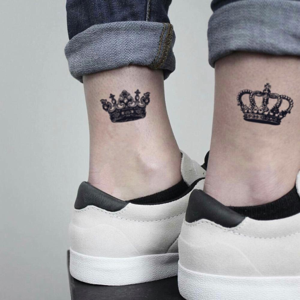 King And Queen Temporary Tattoo Sticker Ohmytat