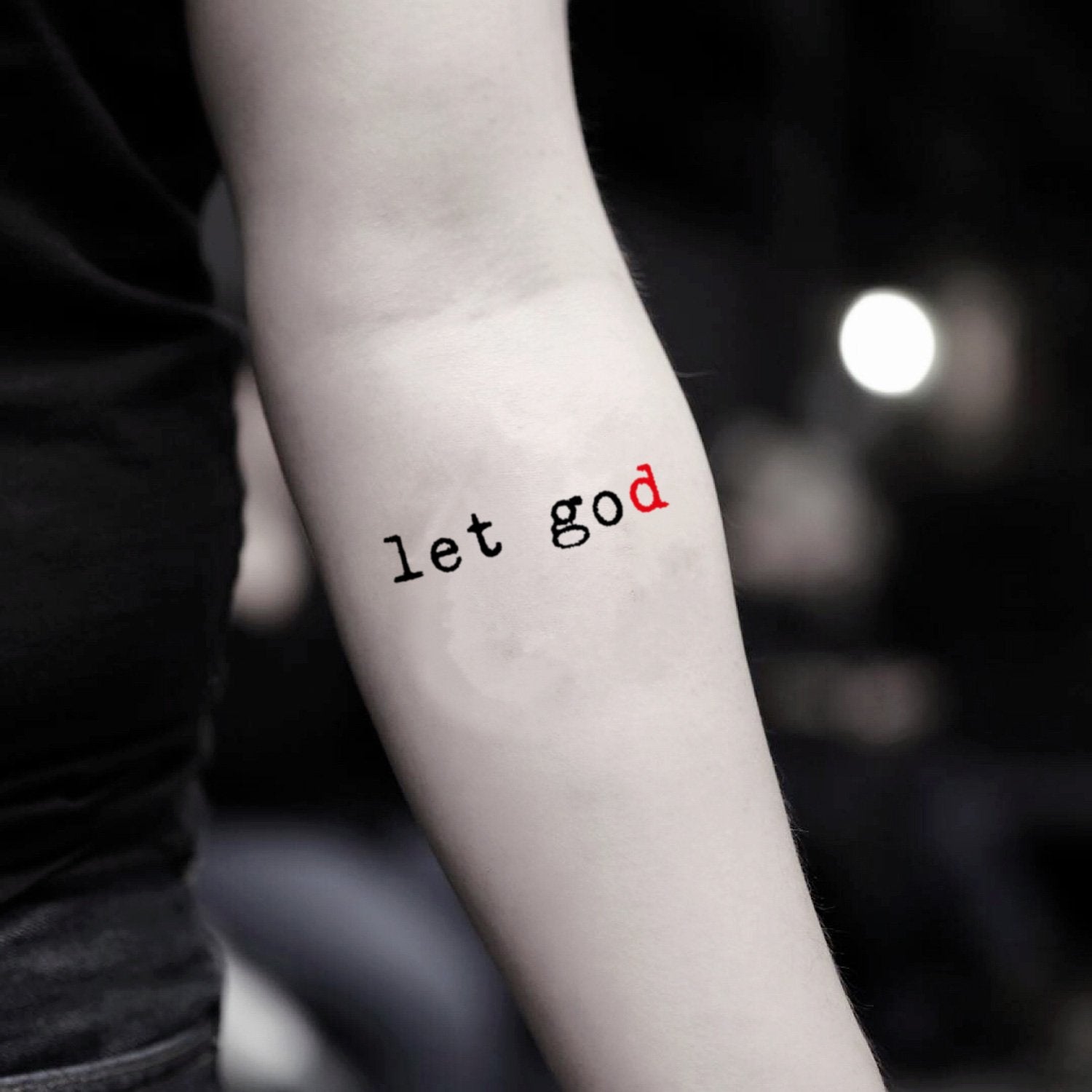 Let God Temporary Tattoo  Set of 3  Little Tattoos