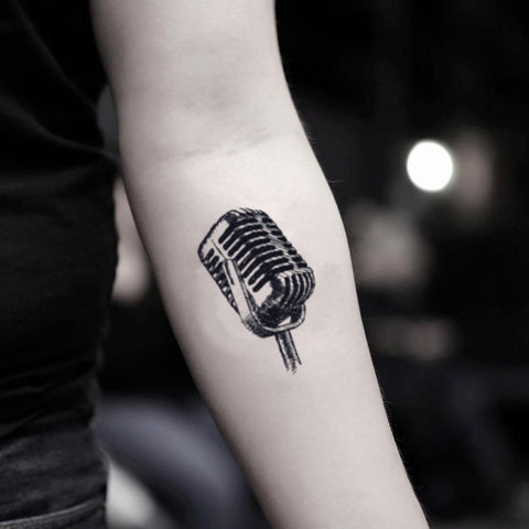 Simple Small Mic Tattoo by goodlucktattooseoul  Tattoogridnet