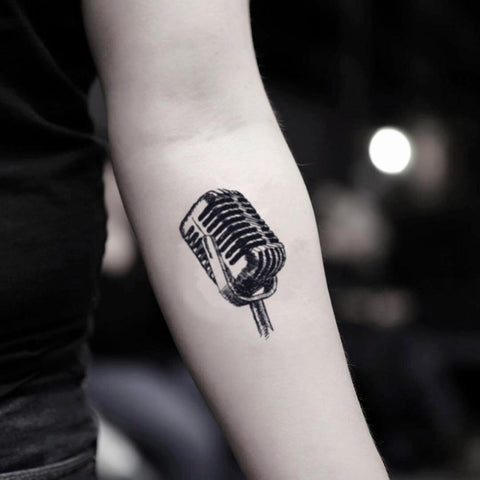 90 Microphone Tattoo Designs For Men  Manly Vocal Ink