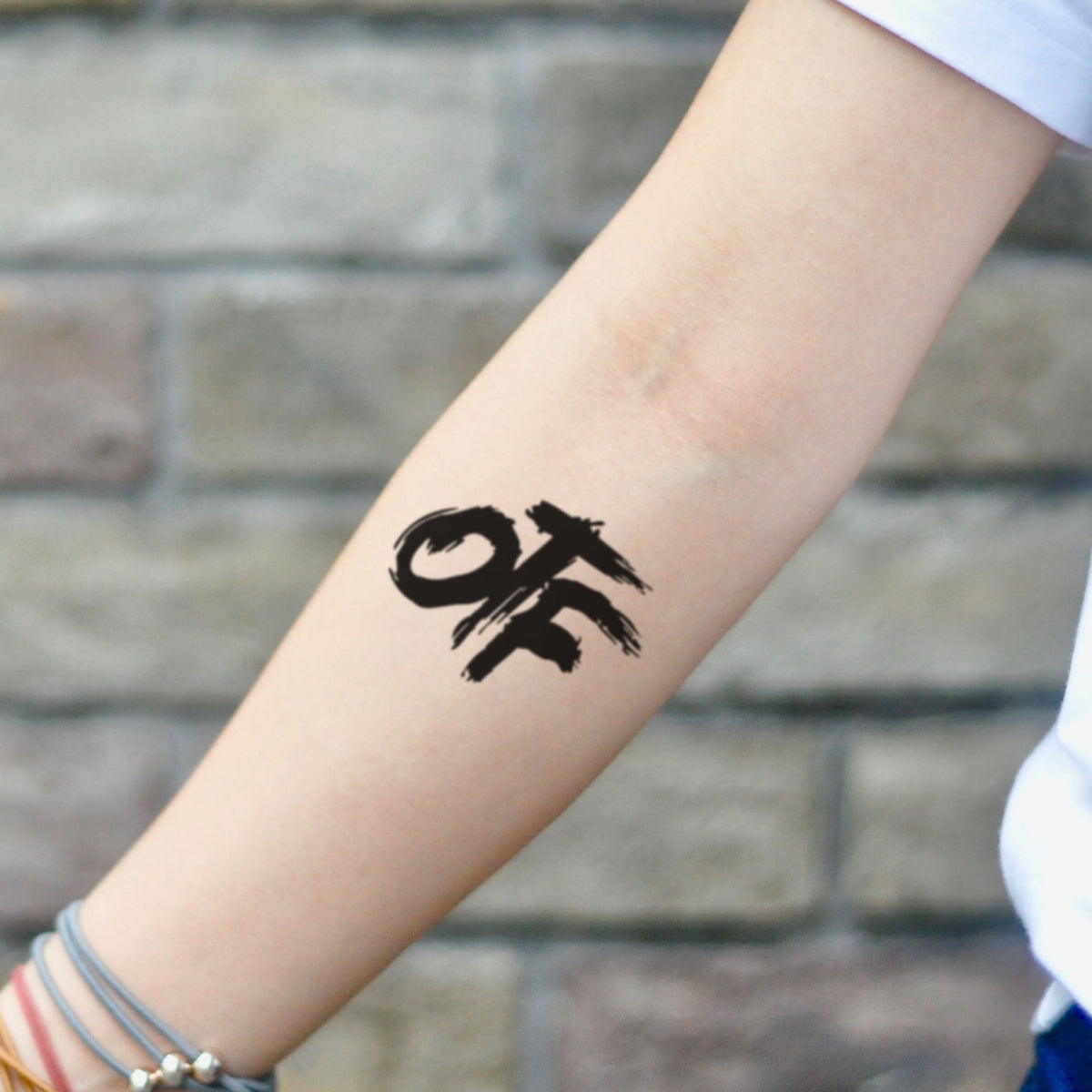 tattoo otf sticker temporary lettering arm