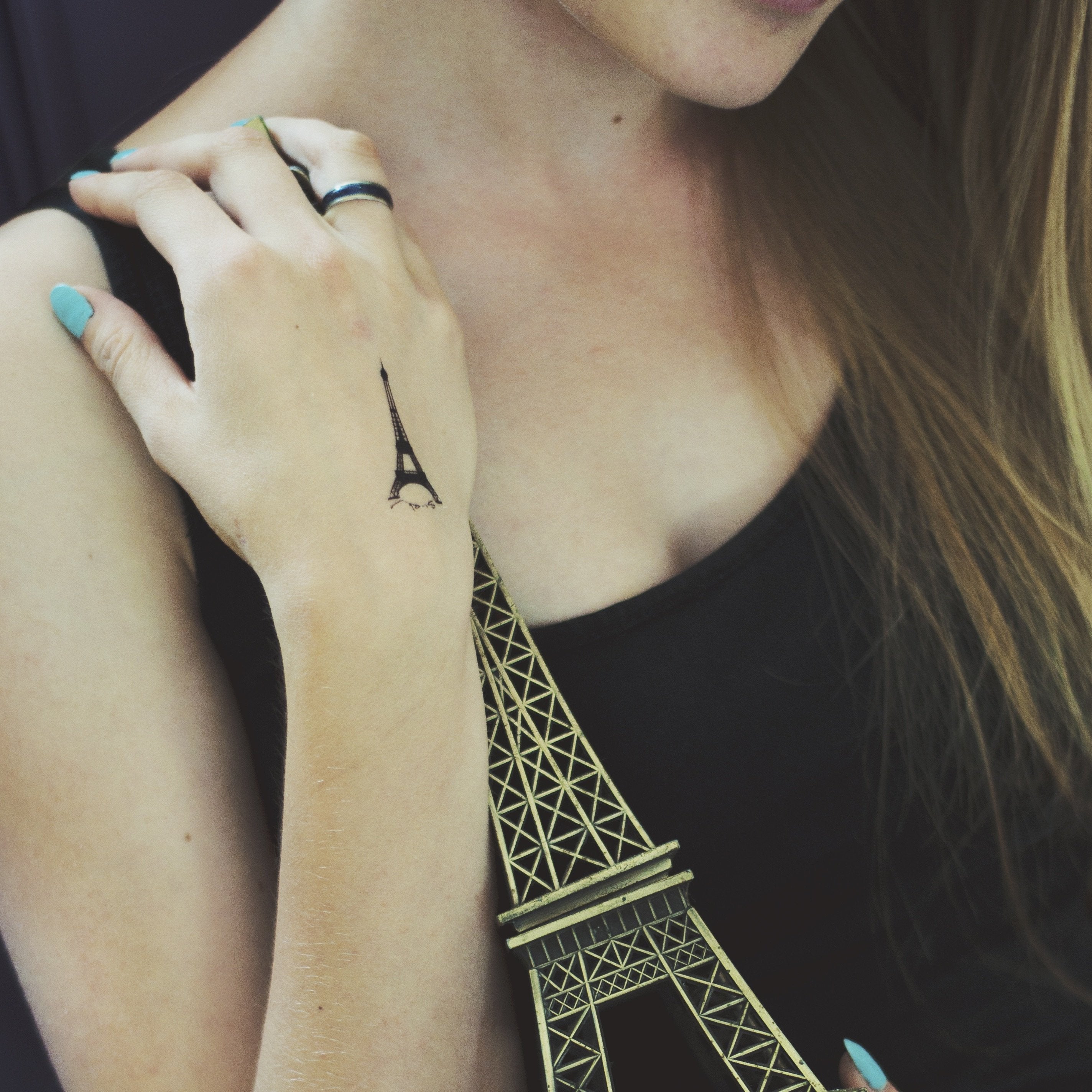 Eiffel Tower Tribal Art Tattoo  Tháp eiffel Hình xăm Hình xăm nghệ thuật