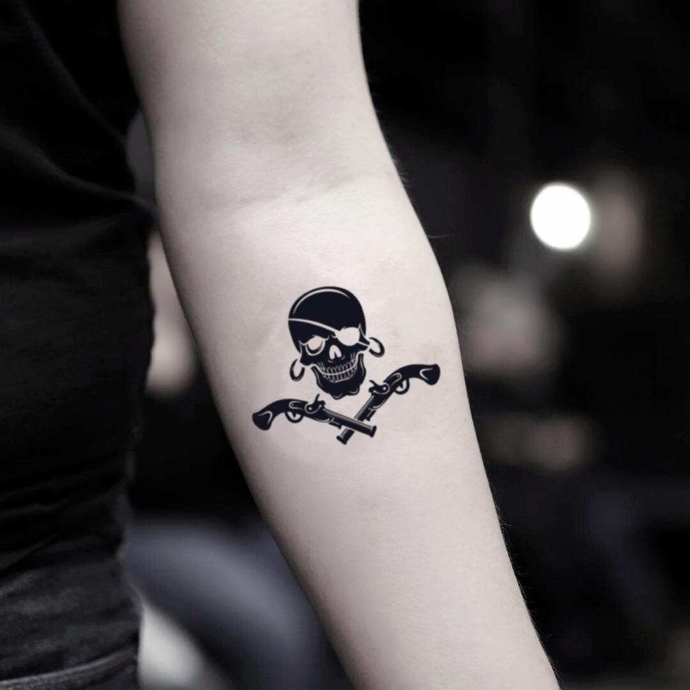 Blackbeard Pirate Flag Tattoo by Enoki Soju by enokisoju on DeviantArt