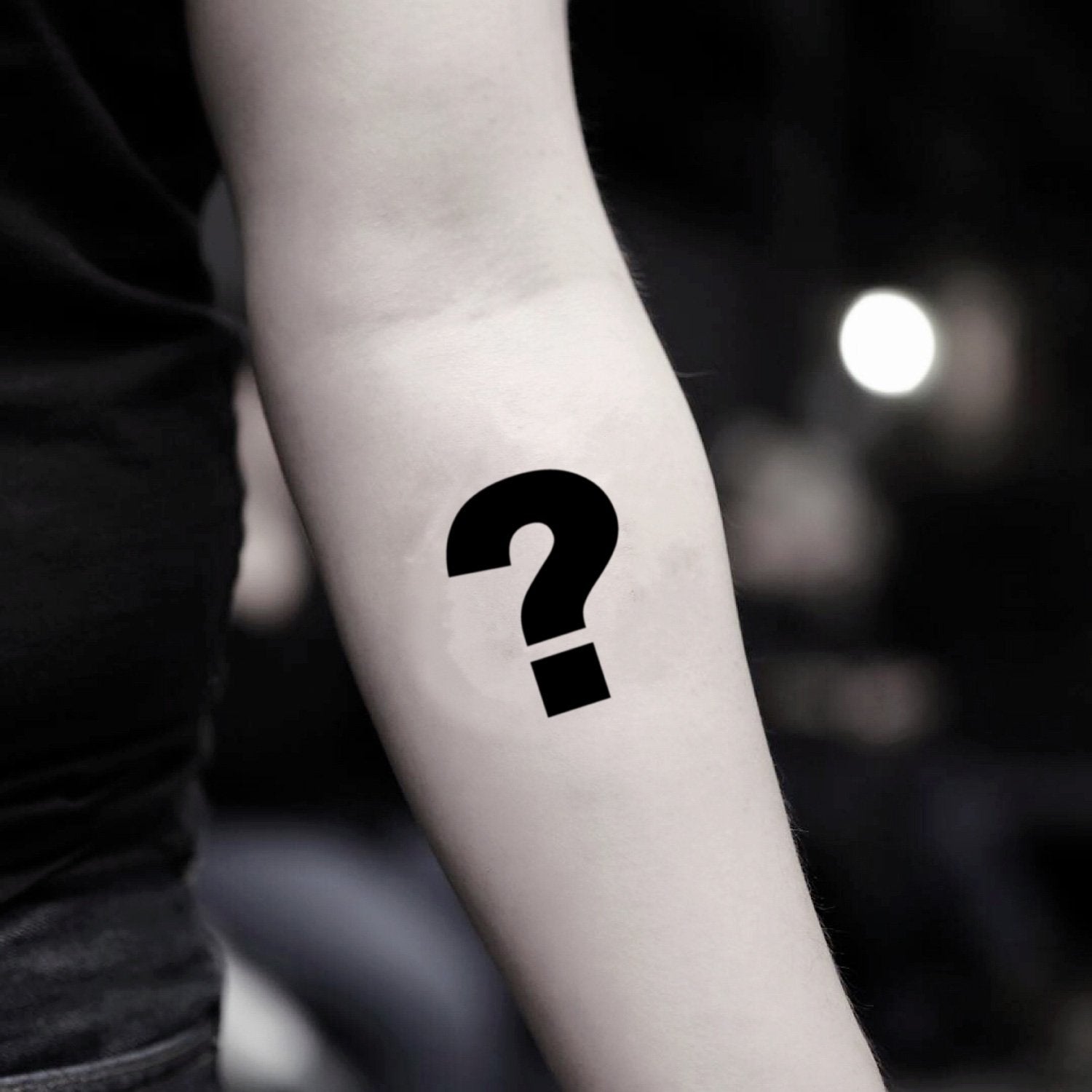 Questionmark tattoo on wrist black only  Hand tattoos Mark tattoo Tattoo  lettering styles