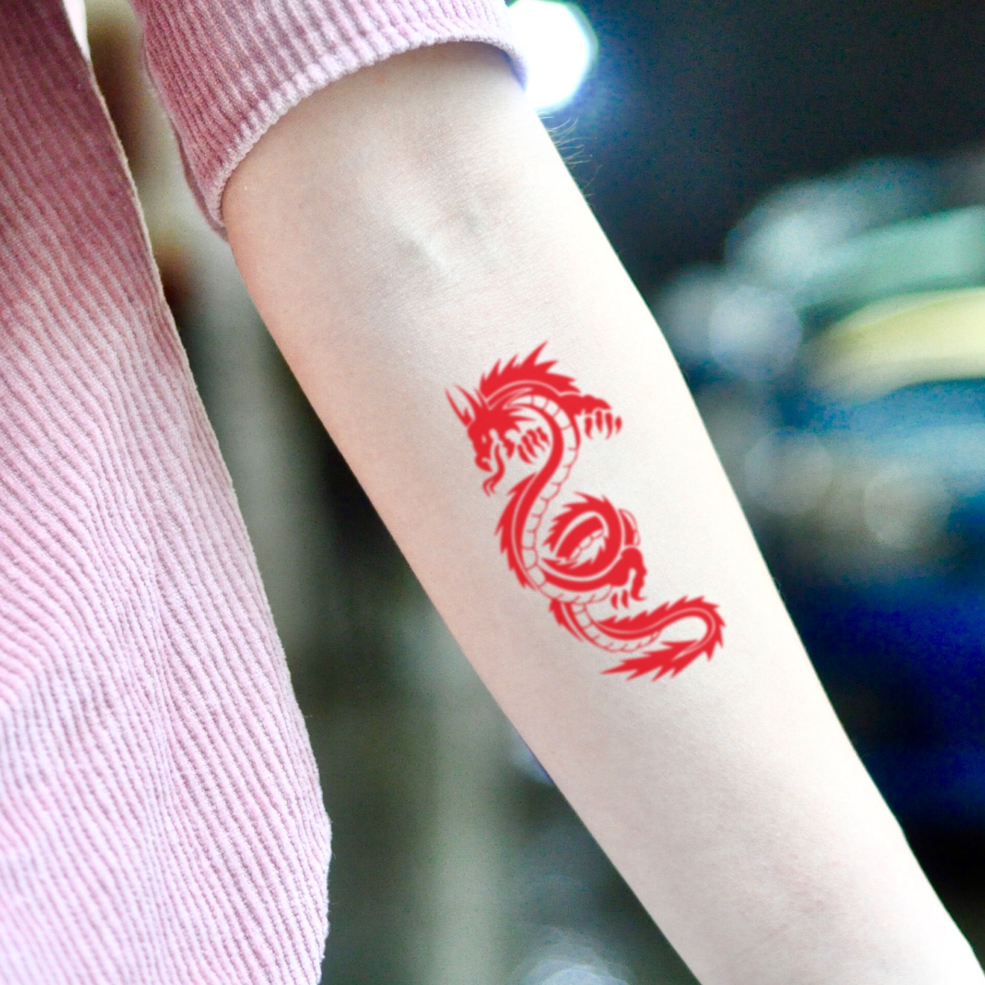Red Dragon Temporary Tattoo Sticker Ohmytat